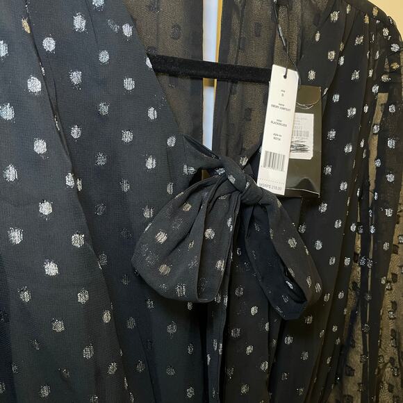 NWT Walter Baker Emory Jumpsuit - Women S - Black and Silver - Picture 5 of 10